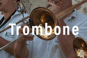 student trombone players
