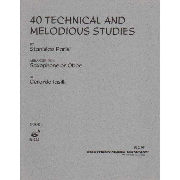 40 technical melodious studies for sax by parisi